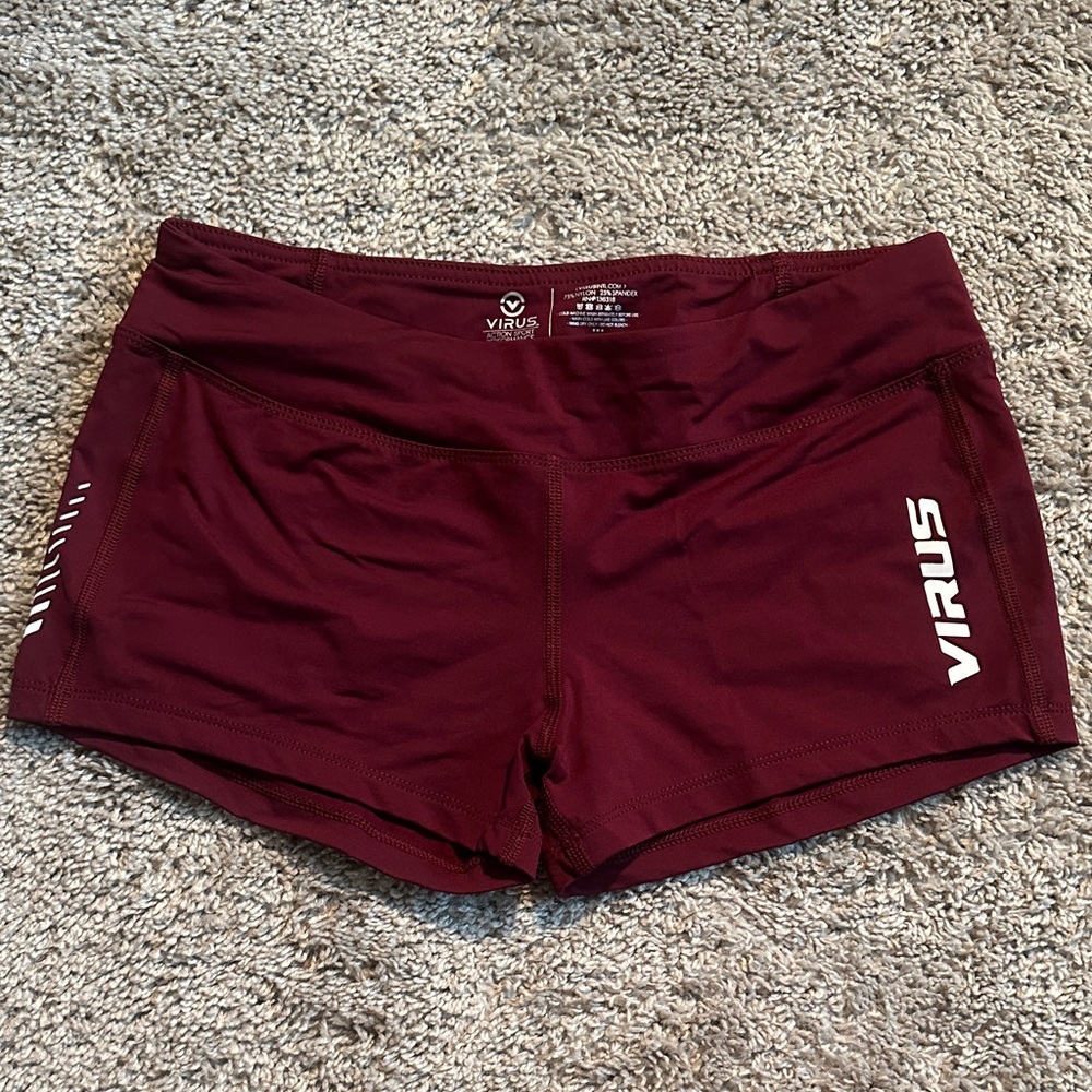 NWOT Virus Women's Burgundy Athletic Shorts